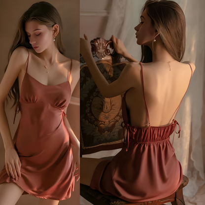 Pure Silk French Design Nighty-Princess Pajamas dress Nightgown